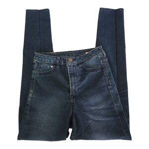 H&M Blue Skinny Jeans with Tapered Leg and Distressed Look